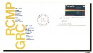 Canada FDC #613 R.C.M.P. Centenary - OFDC Cachet