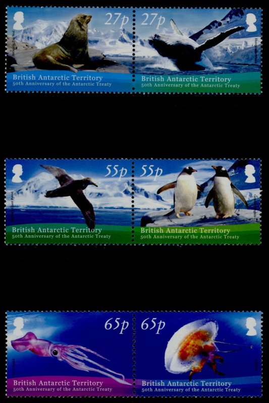 British Antarctic Territory 414-6 MNH Antarctic Treaty, Seal, Whale, Penguin