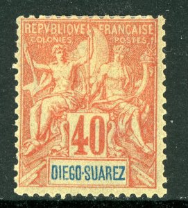 Diego Suarez 1894 French Colony 40¢ Peace & Commerce Scott #47 Mint F322