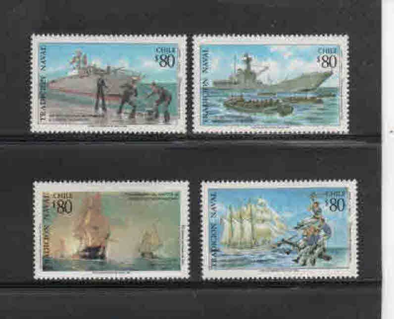 CHILE #1073-1076  1993  VAVAL ANNIVERSIES      MINT VF NH  O.G