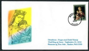 5721 - FDC - 60c Christmas Virgin & Child - Wally Jr Version #4 - Bullseye