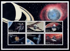 [78645] Angola 1999 Space Travel Weltraum Sheet MNH