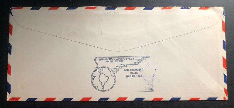 1941 Singapore Malaya First Flight Censored cover FFC To San Francisco Ca USA