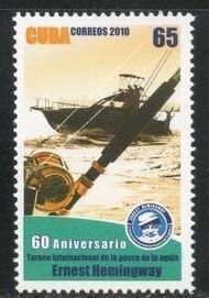 CUBA Sc# 5143  ERNEST HEMINGWAY FISHING TOURNAMENT 65c  2010 MNH