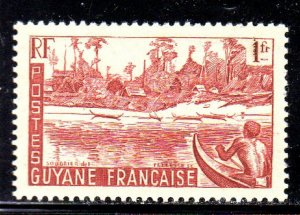 FRENCH GUIANA #196  1947  1r MARONI RIVER BANK     MINT  VF NH  O.G