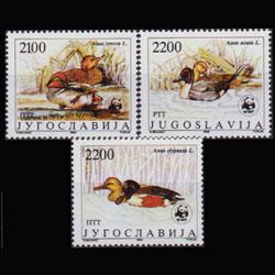 YUGOSLAVIA 1989 - Scott# 1951b-d WWF-Ducks 2100-2200d NH