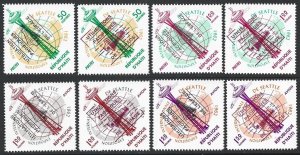 1963 Haiti Space Complete Ovpt Set of 8 Values VF-NH CV $10.40-