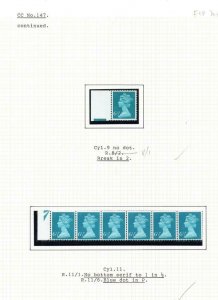 SPECIALISED COLLECTION OF UNMOUNTED MINT CENTRE BAND 61/2p MACHINS + VARIETIES