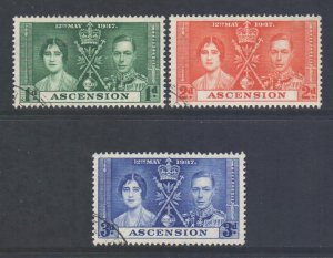 Ascension Scott 37/39 - SG35/37, 1937 Coronation Set used