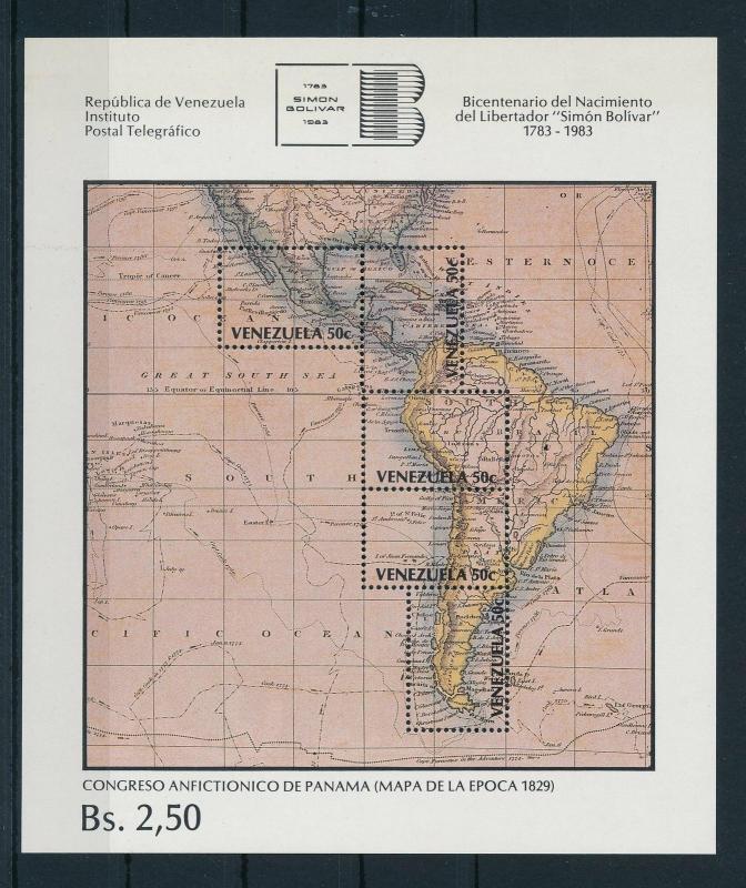 [19738] Venezuela 1984 Bicentenary Simon Bolivar Souvenir Sheet MNH