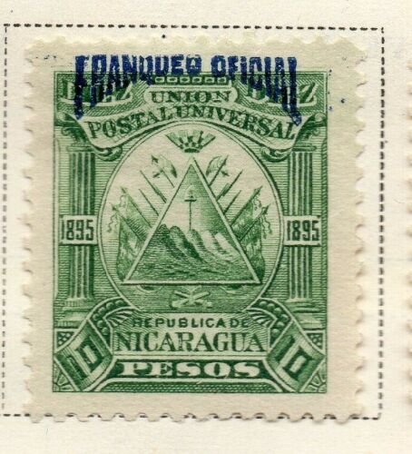 Nicaragua 1895 Early Issue Fine Mint Hinged 10P. Official Optd 323746 