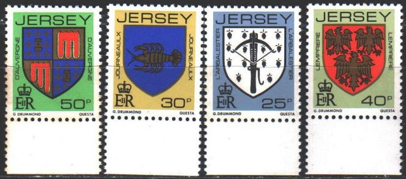 Jersey. 1982. 273A-76A from the series. Coats of arms. MNH.