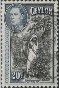 Ceylon,#283  Used From 1938-52