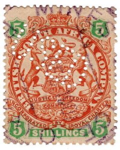 (I.B) Rhodesia/British Central Africa Revenue : Duty Stamp 5/-