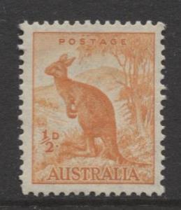 Australia - Scott 166 -  Kangaroo -1942- MNH - Perf.15 x14 - Single 1/2d stamp