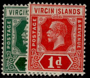 BRITISH VIRGIN ISLANDS GV SG80-81, 1921 WAR STAMP set, NH MINT. Cat £27.