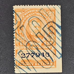 US RD19 $30.00 Future Delivery revenue used with VOID stamp cancel