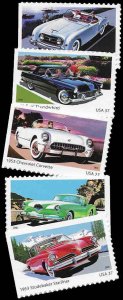 PCBstamps    US #3931-3935 Sgls $1.85(5x37c)Sporty Cars 1950's, MNH, (13)