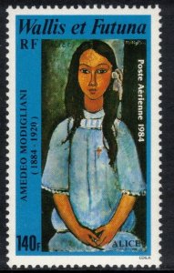 WALLIS & FUTUNA 1984 Portrait of Alice by Modigliani; Scott C135; MNH