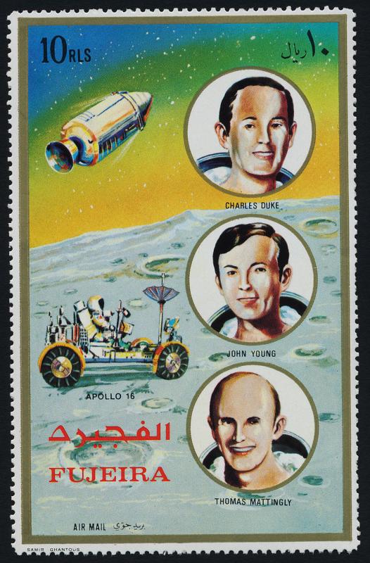 Fujeira MI 1159A MNH Space, Apollo 16, Moon Rover