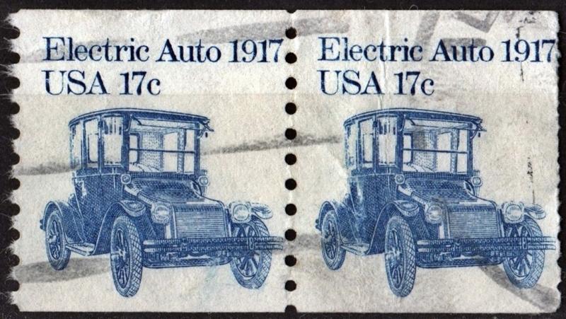 SC#1906 17¢ Electric Auto Coil Pair (1981) Used