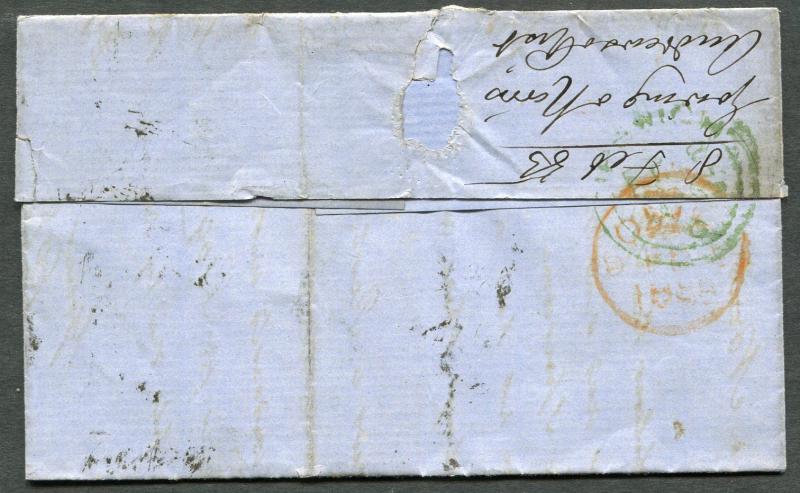 Great Britain Postal History Cover - 1855 SG #17 - 405 Ipswich Cancel 