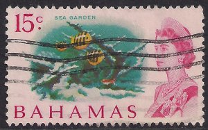 Bahamas 1967 - 71 QE2 15ct Sea Garden used SG 304 ( R1156 )