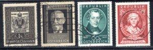 Austria #572-575  VF,  Used,   CV $6.85  ...   0350504