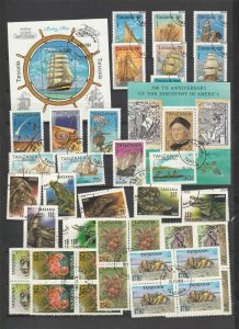 REPTILES VESSELS SHIPS CRUSTACEAN Stamps / Used / Themed / Topical Lot 17637-