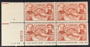 964 3c Oregon Territory Centennial Plate Block Mint  NH OG