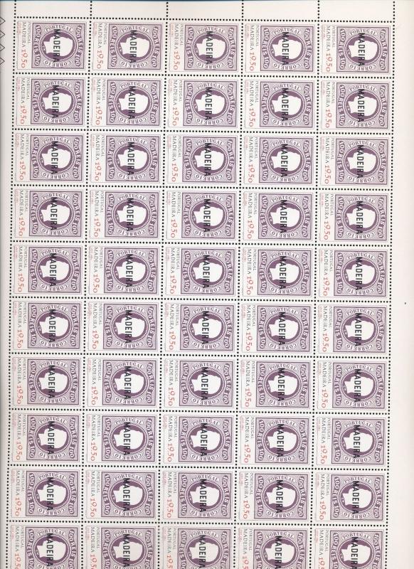 Portugal Madeira 1980 Anniv.Sheets MNH 100 Stamps SG97 Pounds(AU13641