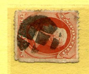 Skinner Estate: 1800s US Fancy Cancel = SON Boldly-Inscribed MASONIC Symbol...m2 