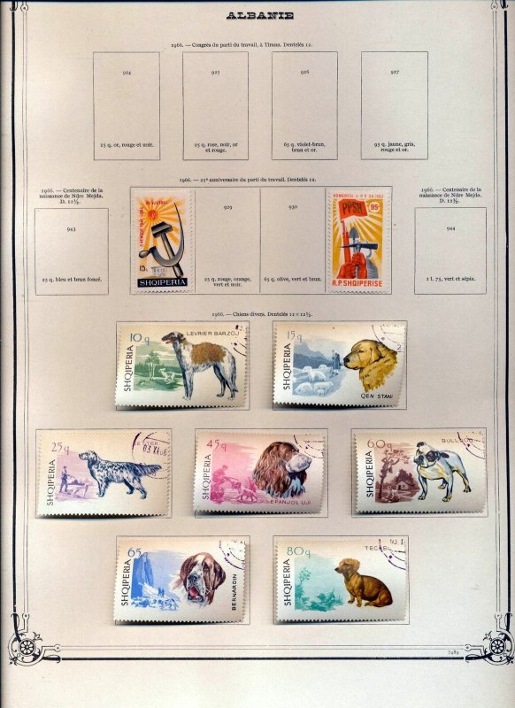 ALBANIA 1966/67 Sport Fish Birds Flowers M&U Collection(Apx 100 Items)Gar856