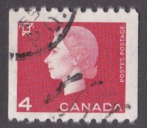 Canada # 408, Queen Elizabeth Coil Single, Used, 1/3 Cat.