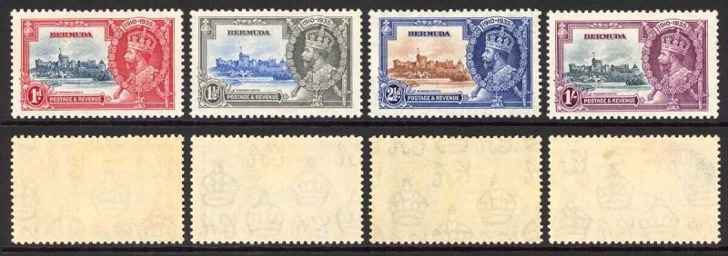 Bermuda SG94/97 1935 Silver Jubilee M/M