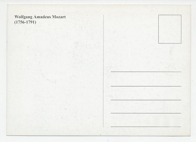 Maximum card Bulgaria 1991 Wolfgang Amadeus Mozart - Composer