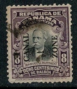 Canal Zone #34 U overprint on 8c Panama