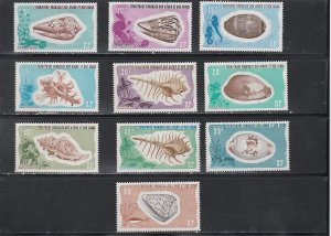 Afars & Issis # 382-391, Seashells, , Mint  Hinged, 1/3 Cat.