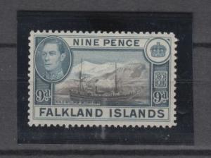 Falkland Islands -1938  KGVI  \9p\ SC # 90 - MNH - (2587)