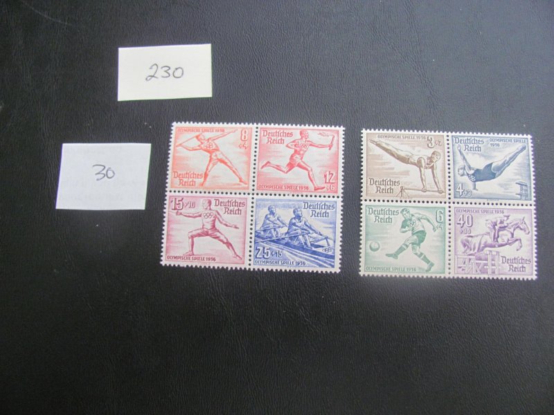 Germany 1936 MNH  SC B82-B89 FROM SS XF 80 EUROS (230)