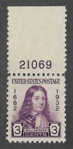 724,MNH plate # 21069