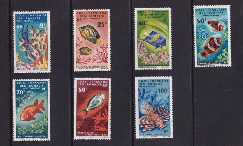 Somali Coast Scott #C42-C48 MNH 1966 fish CV.$76.00