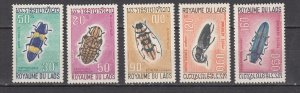 J43624 JL Stamps 1968 laos set mnh #171-3,c54-5 insects