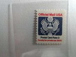 SCOTT # O139  RATE D OFFICIAL MAIL USA MINT NEVER HINGED
