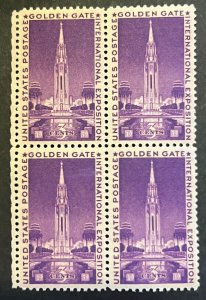 Scott#: 852 - Golden Gate Expo 3¢ 1939 Block of Four MOG - Lot 1