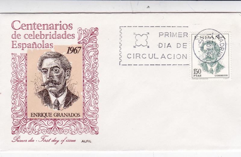 Spain 1967 Enrique Granados FDC Unadressed VGC