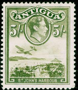 ANTIGUA SG107, 5s olive-green, LH MINT. Cat £18.