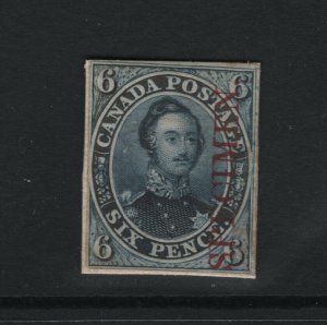 Canada #2TCix Fine - Very Fine Plate Proof In Grey Blue With Specimen In Carmine