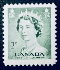 Canada #326 2¢ Queen Elizabeth II (1953). MNH