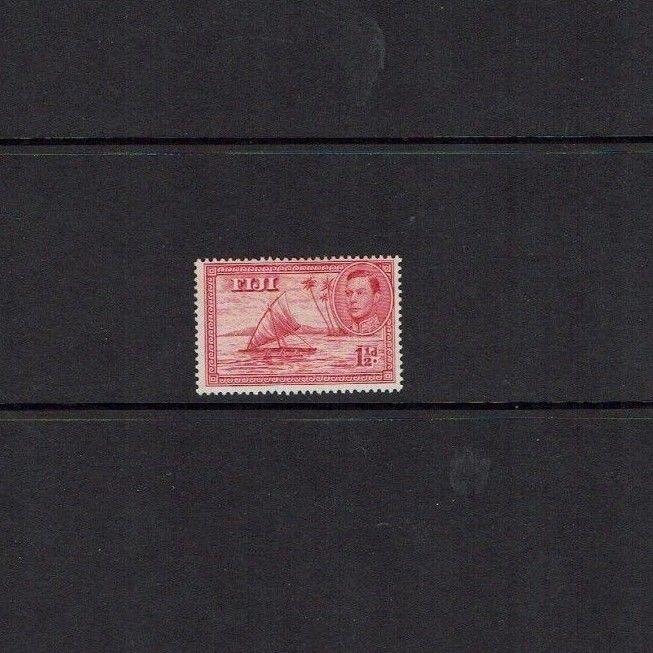 Fiji: 1938 1.5d Carmine Die 1, Empty Canoe, Mint Lightly Hinged